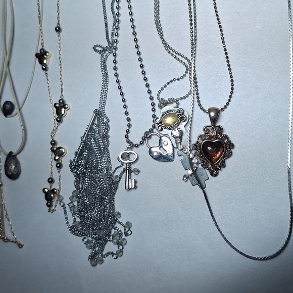 14 Necklaces Including Disney Owl Key London Flower Tassel - Picture 3 of 7